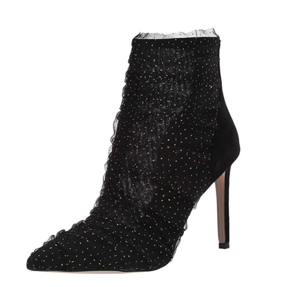 Sam Edelma Farren Tulle Pointed-Toe Booties - Picture 10 of 12